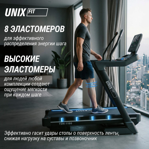 Беговая дорожка UNIX Fit H-1100 (наклон 44 уровня) инклайнер Беговая дорожка UNIX Fit H-1100 (наклон 44 уровня) инклайнер