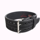 Пояс для пауэрлифтинга GRIZZLY Double Prong Power Lifting Weight Belt размер S, натуральная кожа, черный