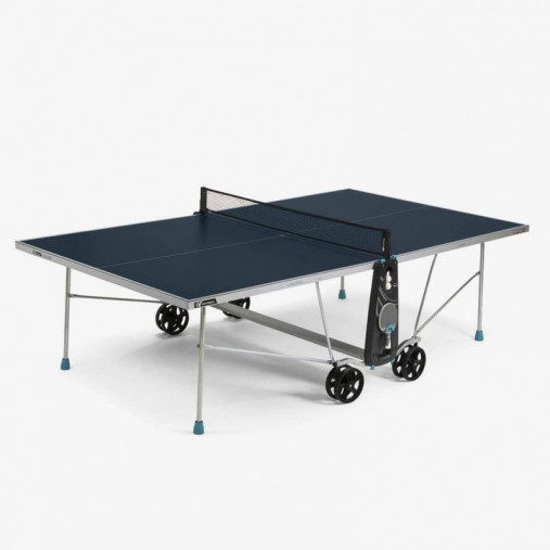 Всепогодный теннисный стол CORNILLEAU Outdoor 100X для улицы (темно-синий) с сеткой