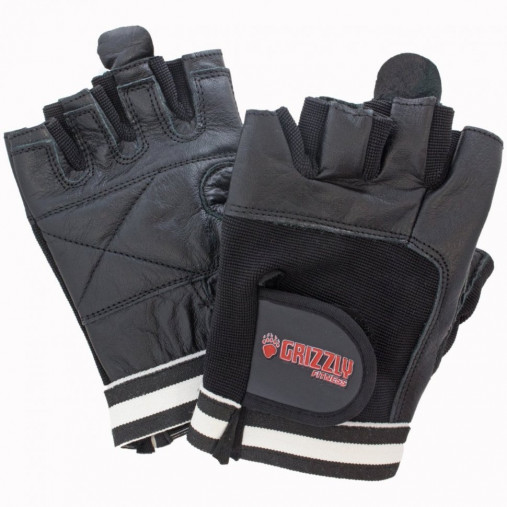 Атлетические перчатки GRIZZLY Leather Padded Weight Training Gloves размер L, кожа/нейлон, белый/голубой