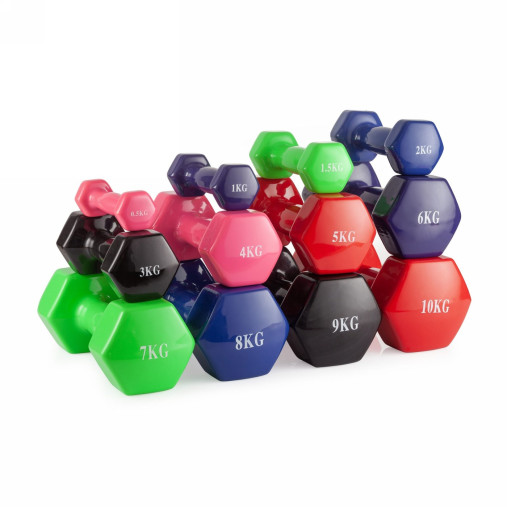 Гантель неразборная 6 кг. винил (2 штуки) VictoryFit VF-DV060-2