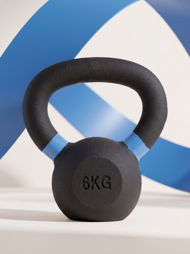 Гиря чугунная с цветным кольцом 6 кг (модель: К-3) VictoryFit VF-KCR060