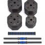 Гантели гексагональные разборные с грифом, 40 кг. (2 шт. х 20 кг.) VictoryFit VF-DН400