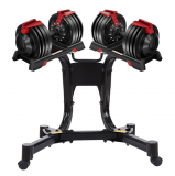 Пара регулируемых гантелей HYFIT SINGLE 24 кг на стойке