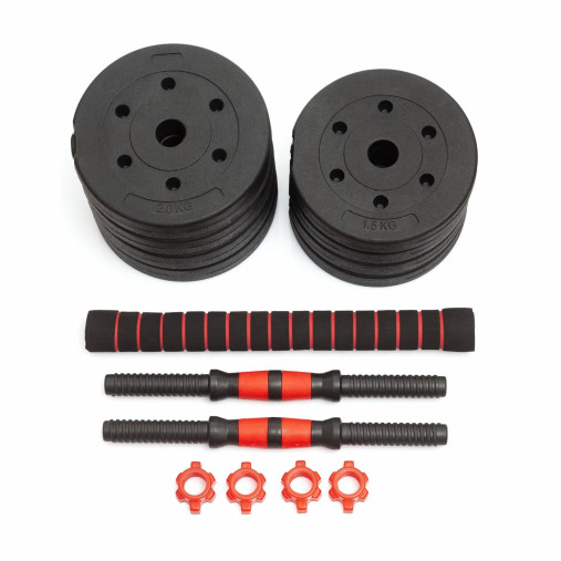 Гантели разборные с грифом, 15 кг. (2 шт. х 7,5 кг.) VictoryFit VF-DС150