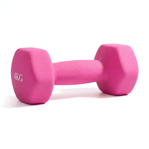 Гантель неразборная гексагональная неопрен 4 кг (2 штуки) VictoryFit VF-DHN040-2