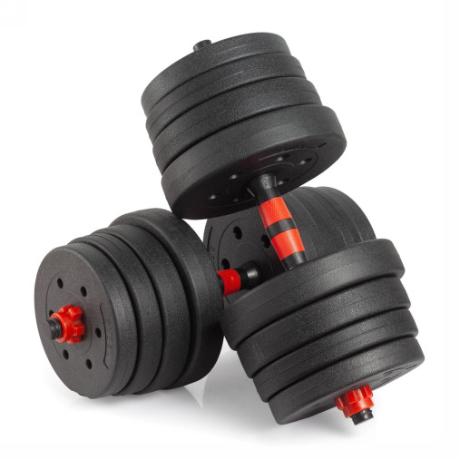 Гантели разборные с грифом, 30 кг. (2 шт. х 15 кг.) VictoryFit VF-DС300 Гантели разборные с грифом, 30 кг. (2 шт. х 15 кг.) VictoryFit VF-DС300