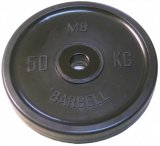 Блин обрезиненный черный MB 50 кг ф50 мм Евро - Классик