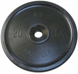 Блин обрезиненный черный MB 20 кг ф50 мм Евро - Классик