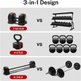 Набор регулируемый штанга+гантель+гиря HYFIT 18 кг (1 до 19кг)