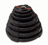 Диск олимпийский обрезиненный черный с двумя хватами 10 кг Original Fit.Tools ф50 мм