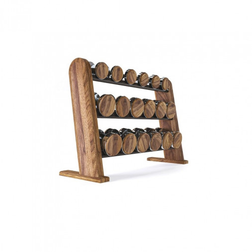 Набор гантелей со стойкой (Орех) NOHrD DumbBells