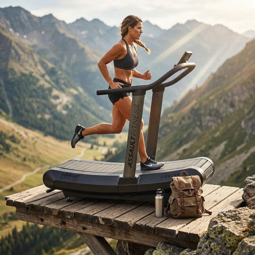 Беговая дорожка Assault Runner Pro (модель 2026) с изогнутым беговым полотном гусеничного типа