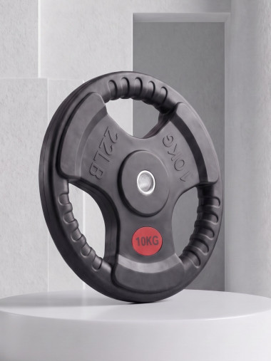 Диск 31 мм. обрезиненный с 3-мя хватами 10 кг, VictoryFit VF-S251000 Диск 31 мм. обрезиненный с 3-мя хватами 10 кг, VictoryFit VF-S251000