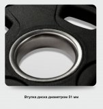 Диск олимпийский обрезиненный черный 25 кг BRONZE GYM