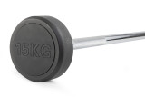 Штанга неразборная обрезиненная 15 кг. Прямой гриф VictoryFit VF-DX4150