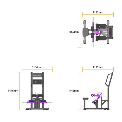Тяга бедра стоя серии Peach Builder PB402 тренажер на свободных весах Тяга бедра стоя серии Peach Builder PB402 тренажер на свободных весах
