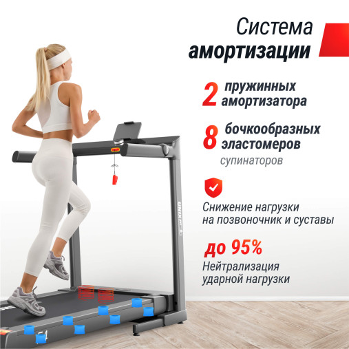 Беговая дорожка UNIX Fit Hi-tech F4 космический серый Беговая дорожка UNIX Fit Hi-tech F4 космический серый