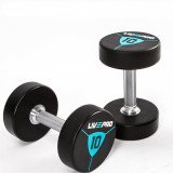 Гантели в уретане LIVEPRO Premium Urethane Dumbbells 40 кг, черный/синий