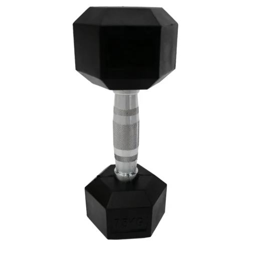 Набор гексагональных обрезиненных гантелей BRONZE GYM 27,5-50 кг - 10 пар, шаг 2,5 кг